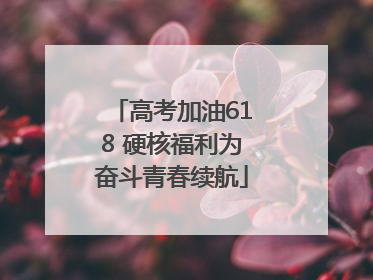 高考加油618 硬核福利为奋斗青春续航