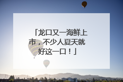 龙口又一海鲜上市，不少人夏天就好这一口！