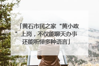 黄石市民之家“黄小政”上岗，不仅能聊天办事还能听懂多种语言