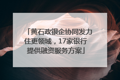 黄石政银企协同发力住更领域，17家银行提供融资服务方案