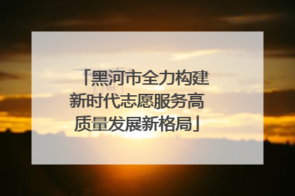 黑河市全力构建新时代志愿服务高质量发展新格局