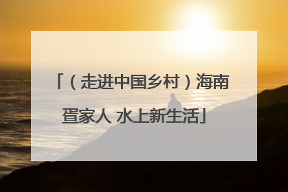 （走进中国乡村）海南疍家人 水上新生活
