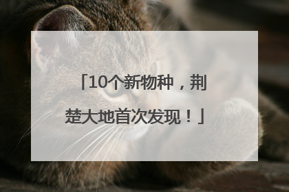 10个新物种，荆楚大地首次发现！