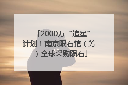 2000万“追星”计划！南京陨石馆（筹）全球采购陨石