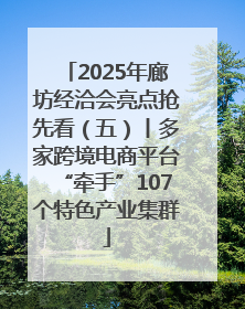 2025年廊坊经洽会亮点抢先看（五）丨多家跨境电商平台“牵手”107个特色产业集群