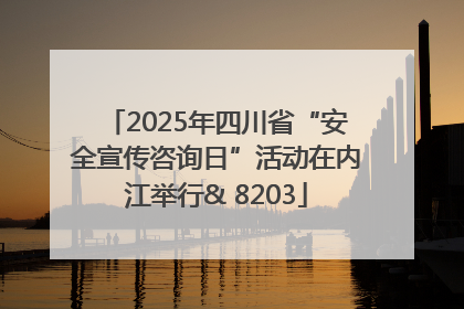 2025年四川省“安全宣传咨询日”活动在内江举行& 8203