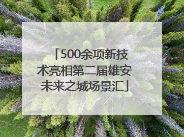 500余项新技术亮相第二届雄安未来之城场景汇